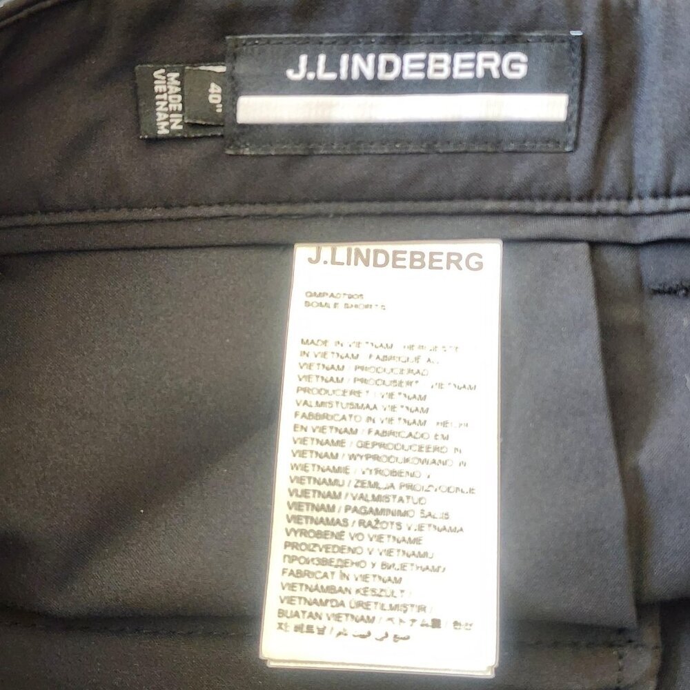 J.Lindeberg Somle Shorts Mens 40 Black Chino Golf Casual 12 Inseam - Picture 6 of 14
